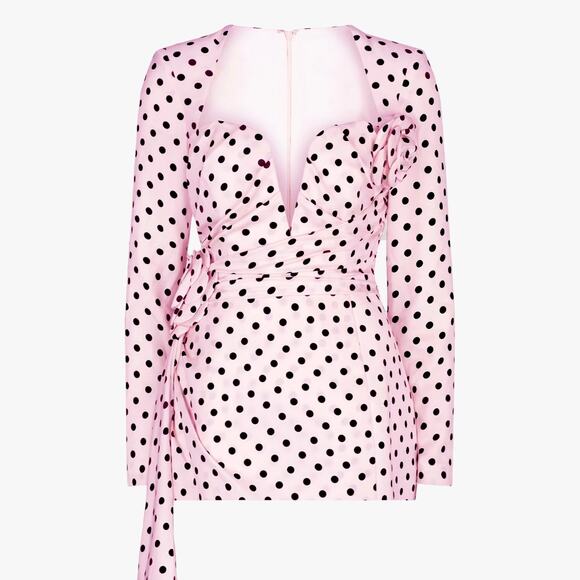 NWT Atoir Missy Polka Dot Mini Dress in Pink Size XL - Picture 5 of 10